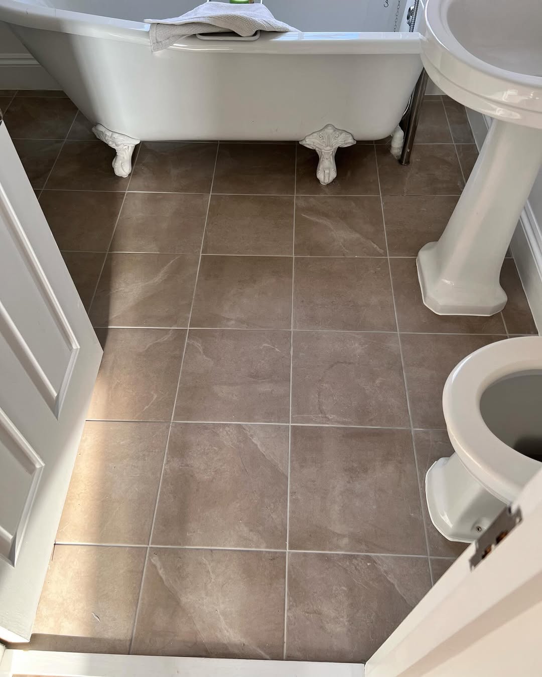 Floor tiling Highgate…swipe for before#tiling #drkdecorating